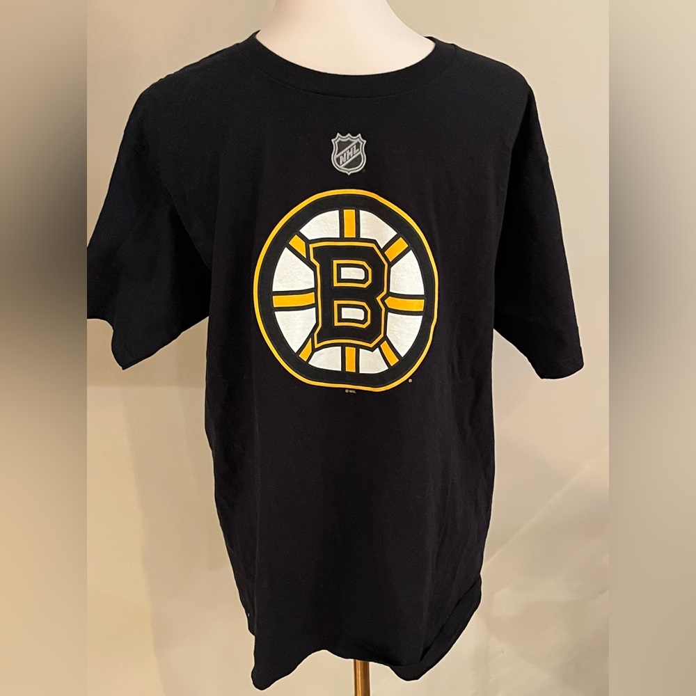 ADIDAS NHL T SHIRT BOSTON BRUINS CHARLIE MCAVOY BLACK SIZE MEN'S L